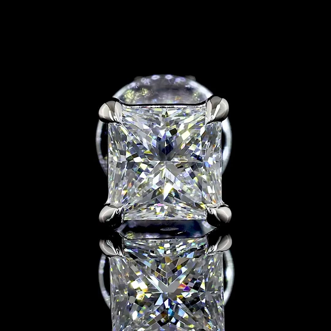 1 Carat Princess Diamond Studs | L’Or Élégance
