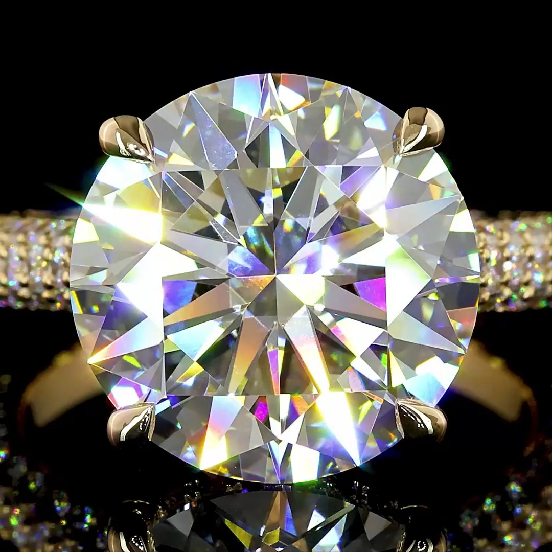 7 Carat Lab Grown Round Diamond Statement Ring | A Masterpiece Worth the Promise
