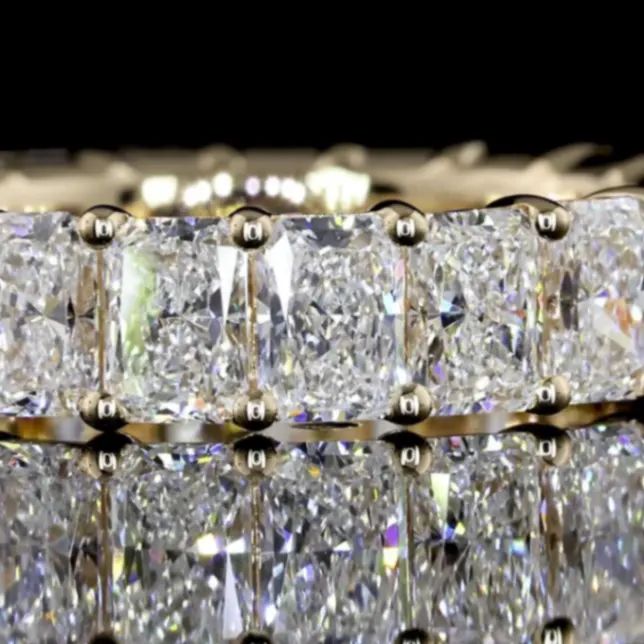 4 ct Radiant Cut Eternity Band | Forever Begins with Brilliance