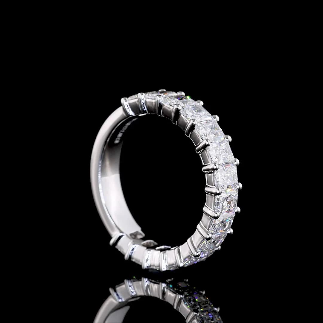 2.5 Carat Radiant Cut 3/4 Eternity Band | The Brilliance You Deserve Lifestyle