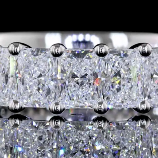 2.5 Carat Radiant Cut 3/4 Eternity Band | The Brilliance You Deserve