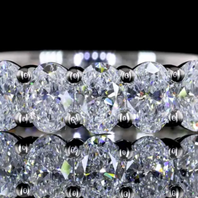 2 Carat Oval Cut 3/4 Eternity Band | Timeless Beauty, Perfectly Crafted