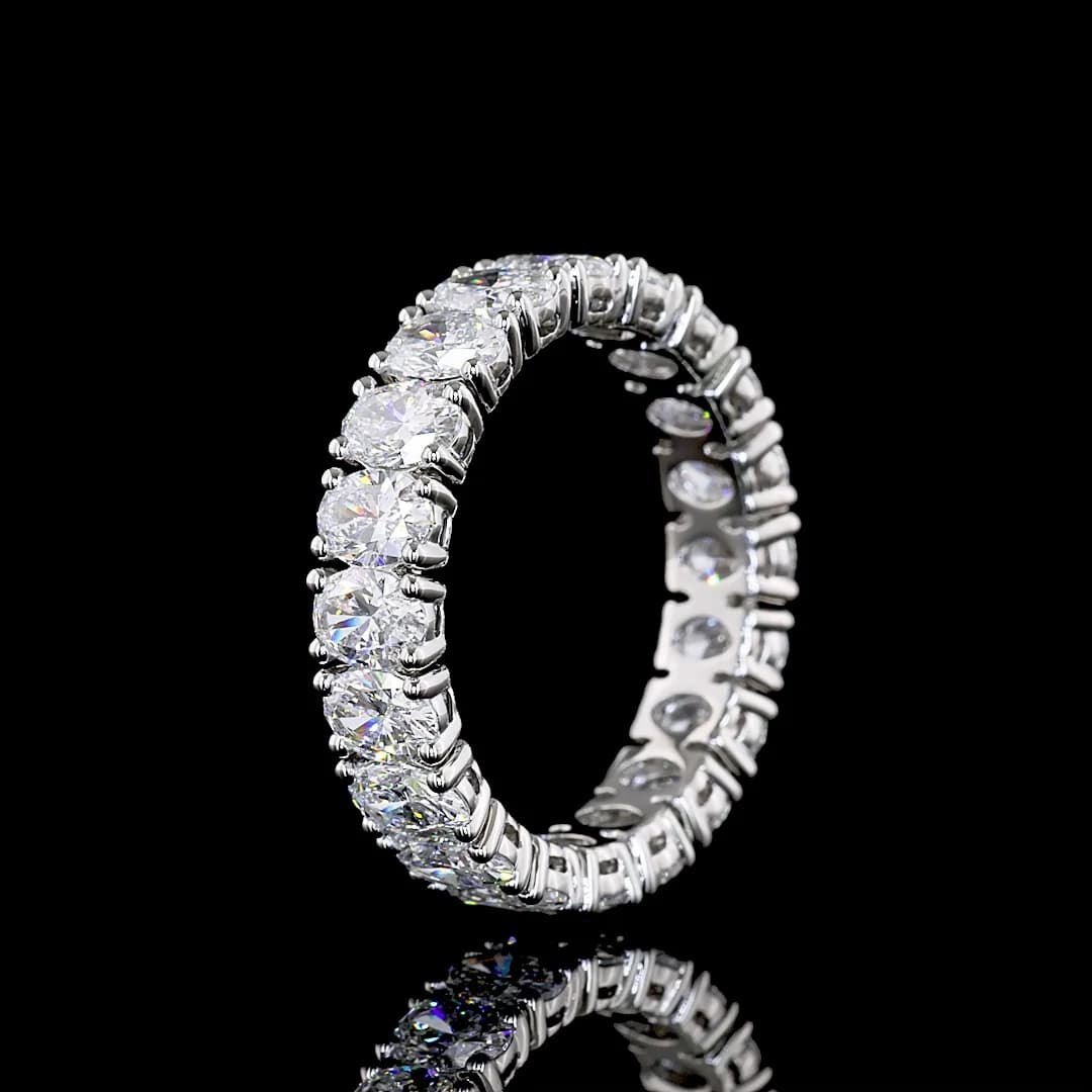 4 Carat Oval Cut Eternity Band | Luxury That Lasts Forever Lifestyle