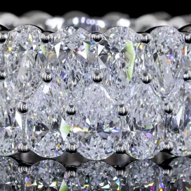 10 Carat Pear Cut Eternity Band | Every Detail Speaks Luxury